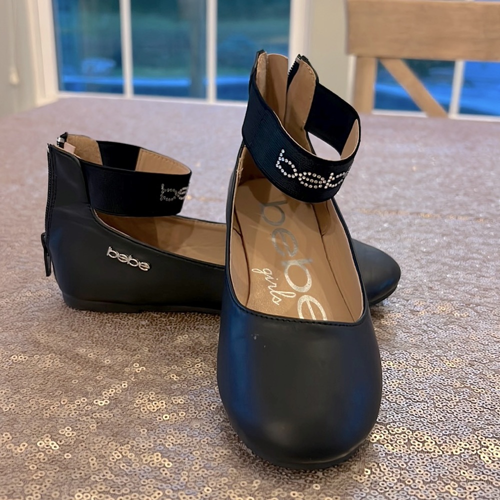 Bebe girls black ballet flats